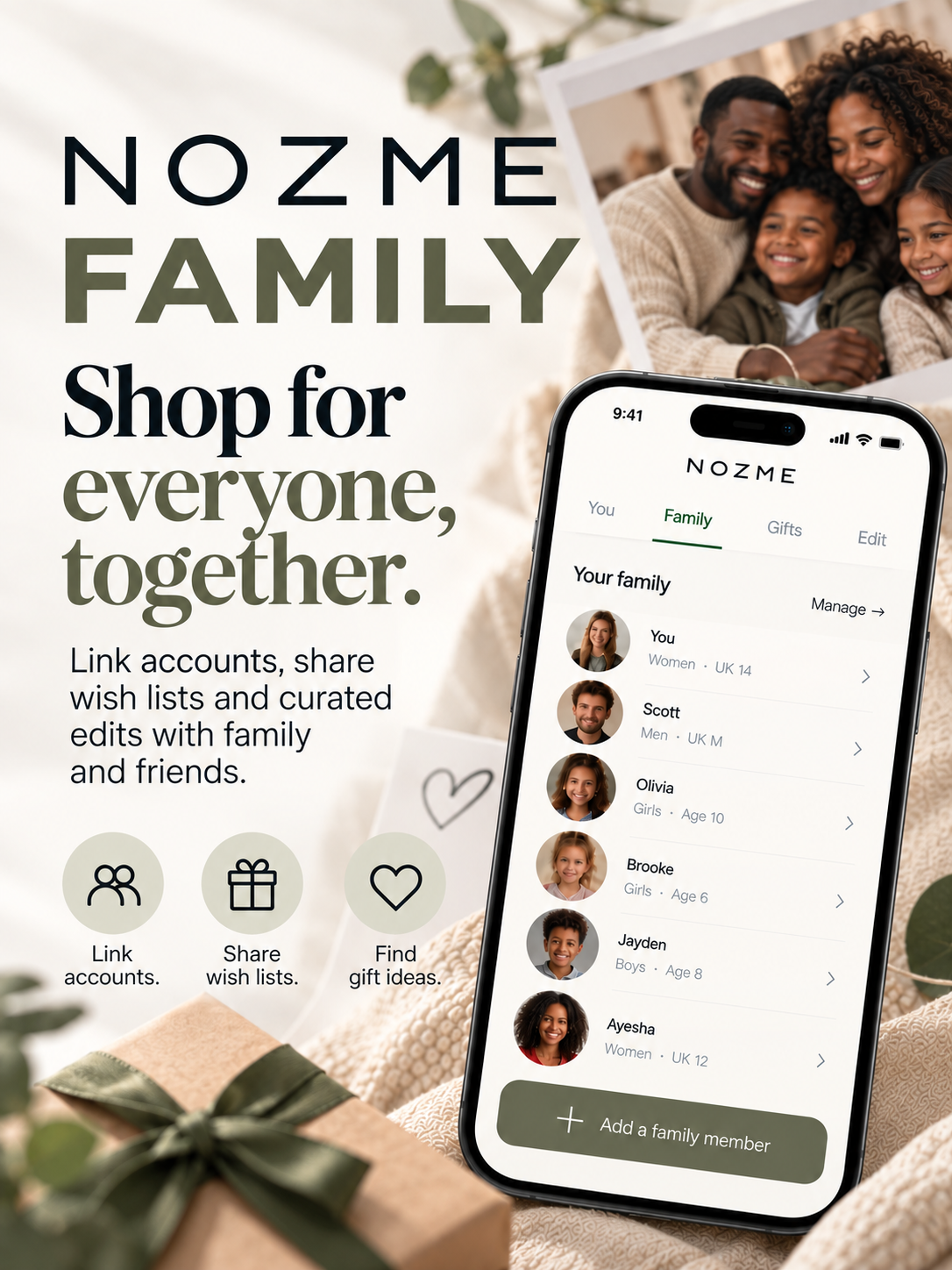 NOZME Family — shop for everyone, together