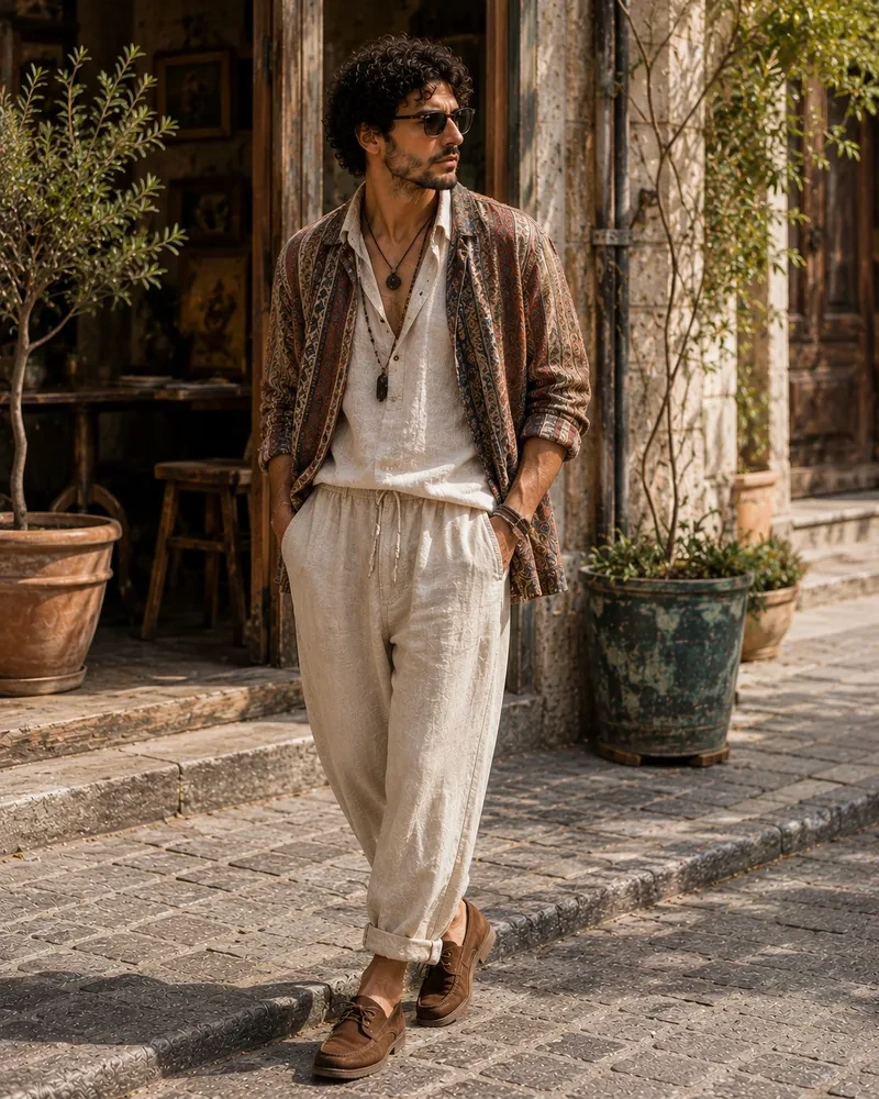 Bohemian relaxed man